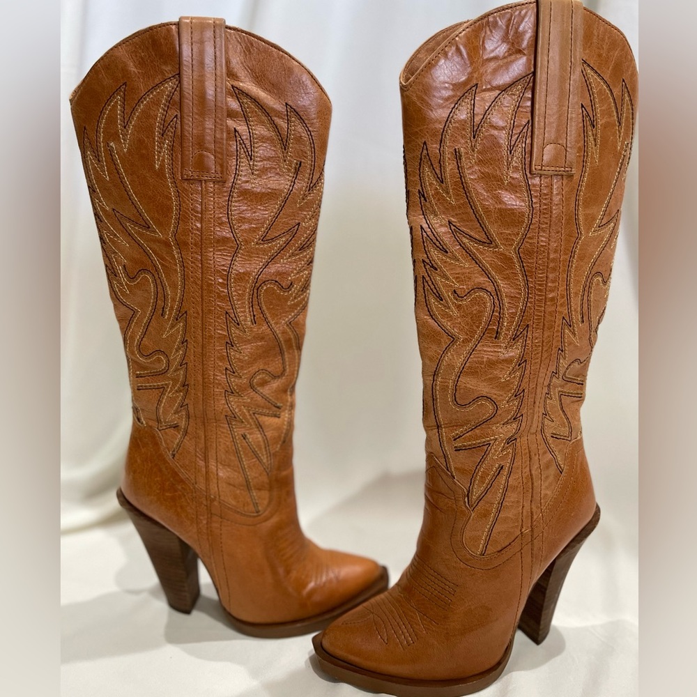 RARE Jessica Simpson Alan tall cowboy western boots sz 6